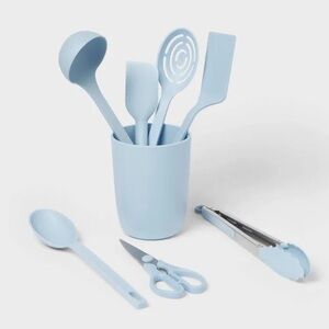 Room Essentials Blue Cooking Utensil Set